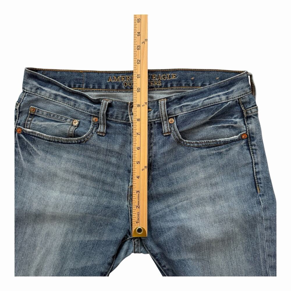 American Eagle Jeans Mens 31x30* Skinny Blue Medium Wash Cotton Blend Casual - Picture 7 of 11